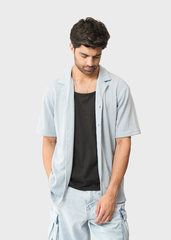 Knitted Resort Collar Shirt