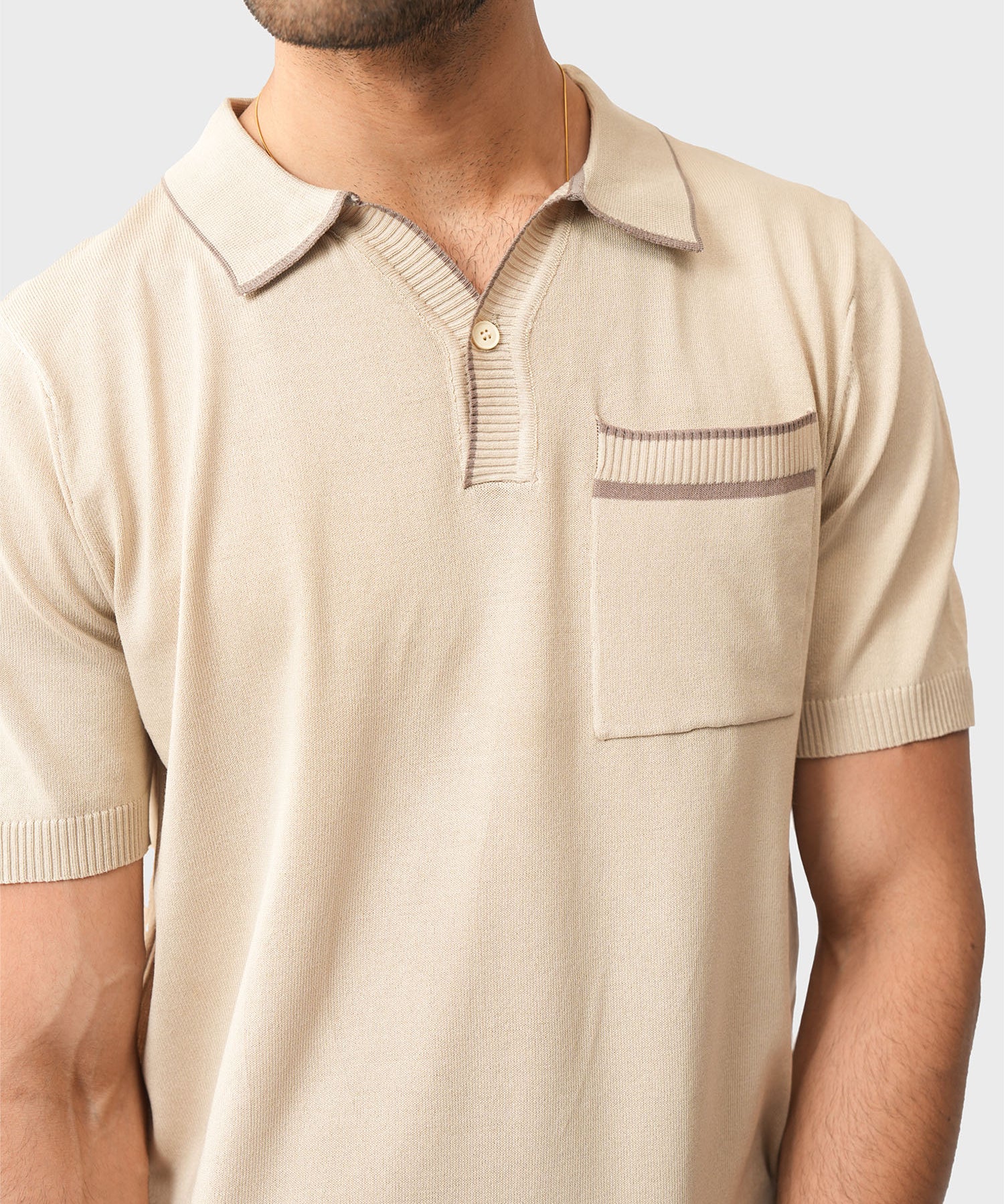 Contrast-Trim Polo Shirt