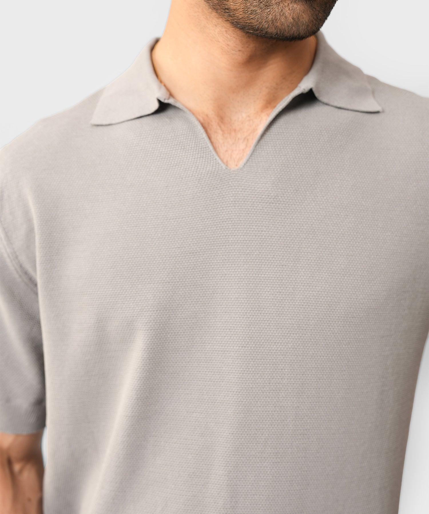 Textured Knit Polo