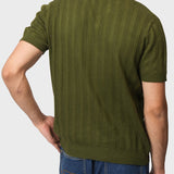 Ribbed Texture Polo