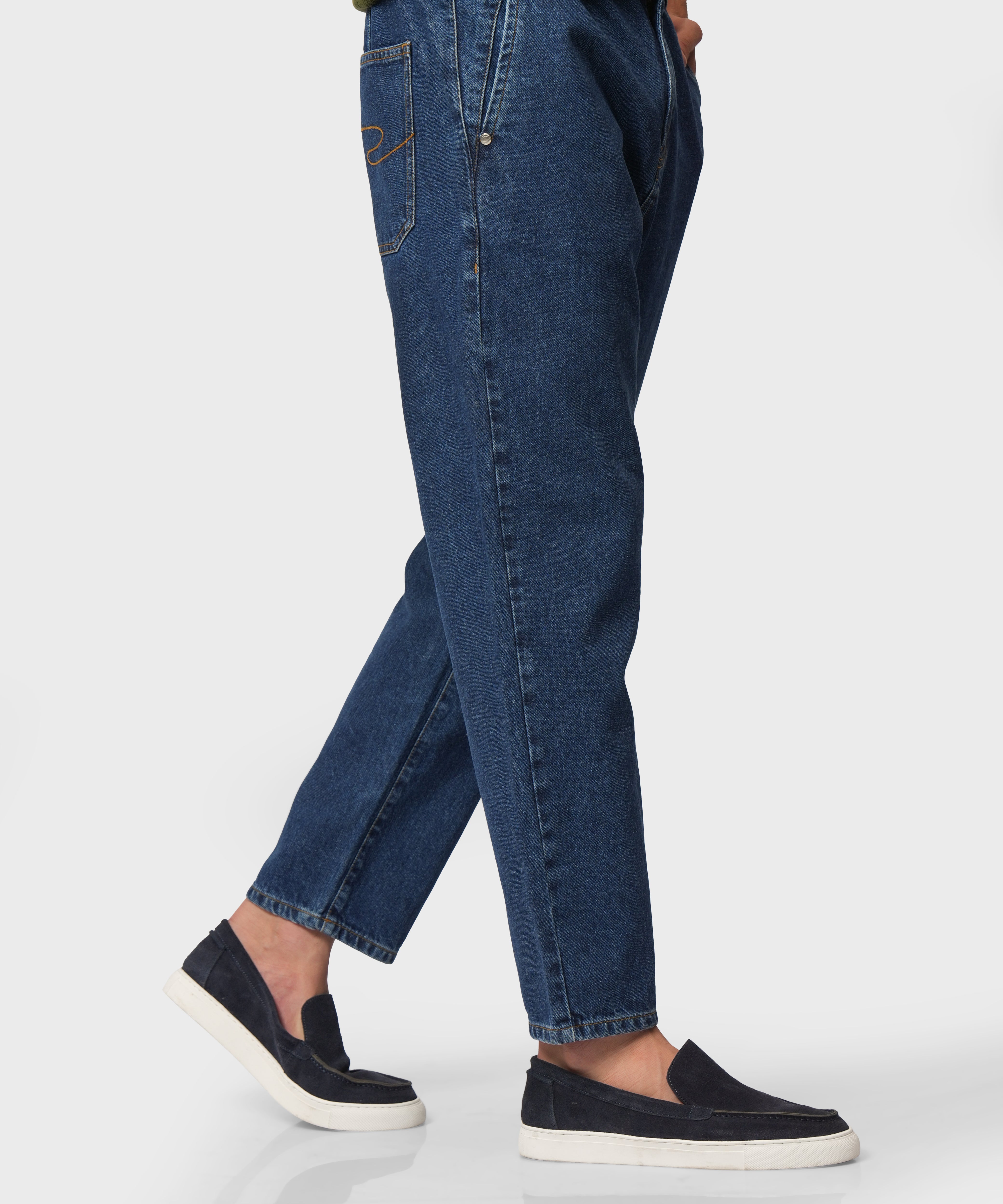 Elasticated Belt Slim Fit Jeans