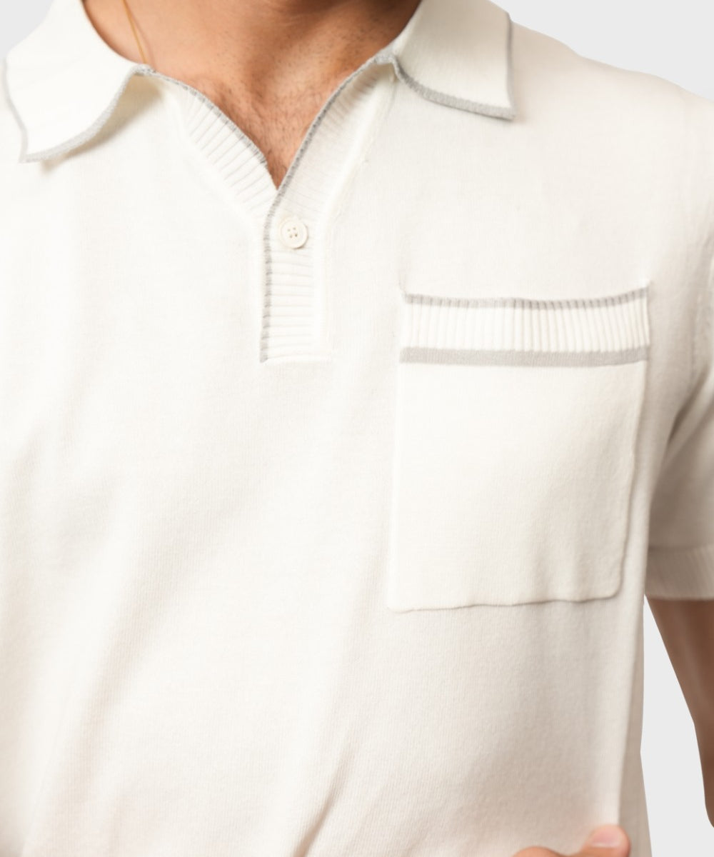 Contrast-Trim Polo Shirt