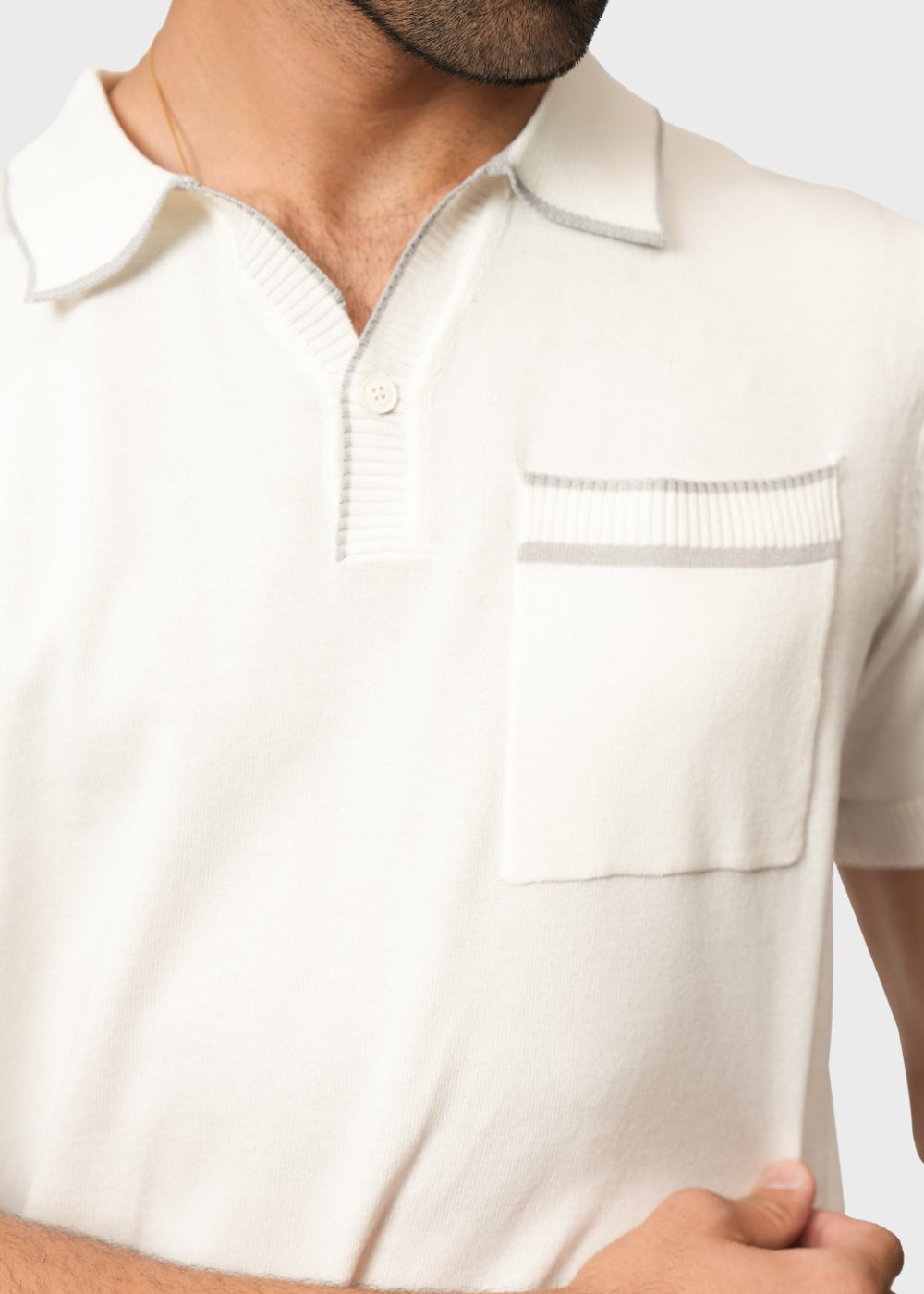 Contrast-Trim Polo Shirt | Soft Cotton Fabric for All-Day Comfort