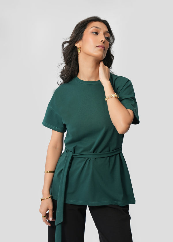Knit Top With Belt