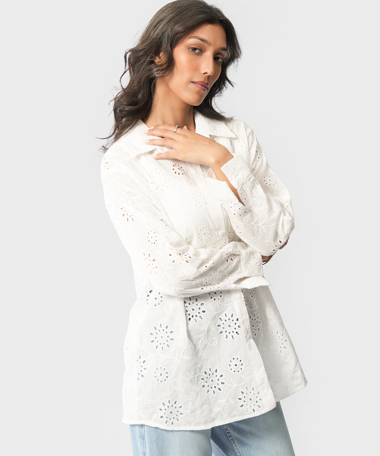 Cutwork Embroidery Shirt