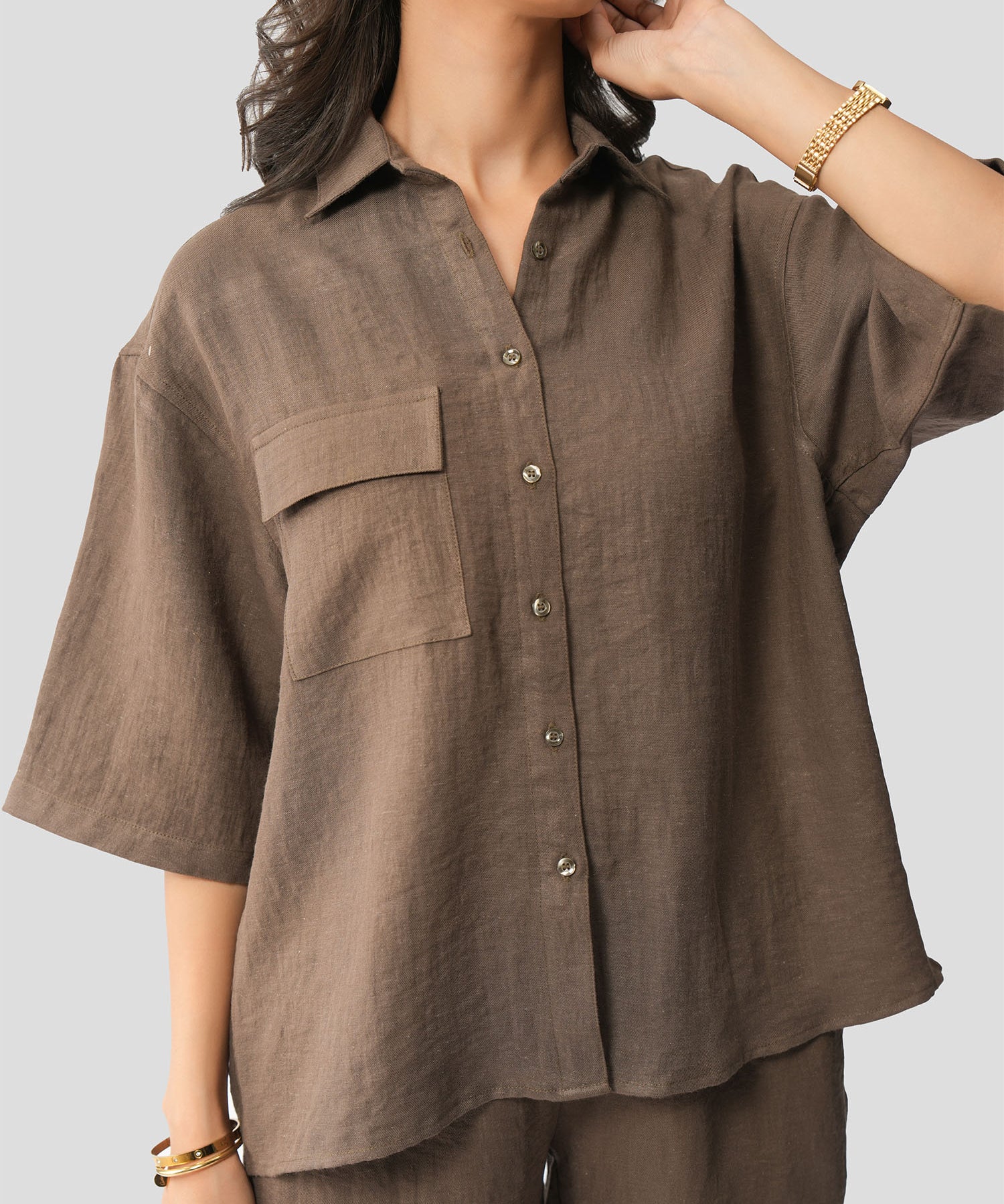 Textured Short Sleeve Shirt