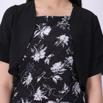 Floral print midi dress worn without the bolero
