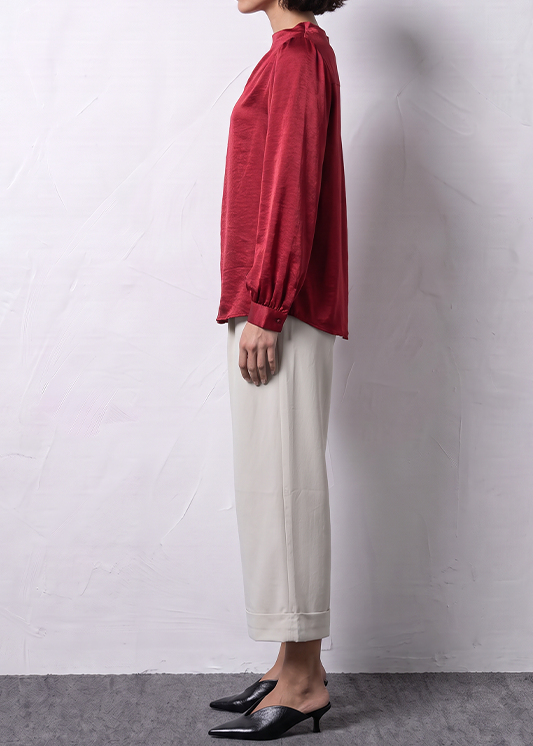 Elasticated Hem Sleeve Top