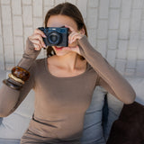 Slate Scoop-Neck Top