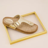 Leather Toe Loop Flats