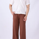 Side view of relaxed fit resort shirt

