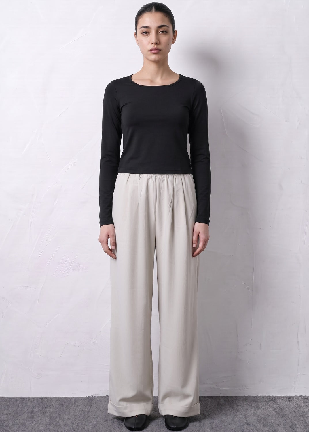 Knit Scoop Neck Short Top