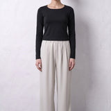 Knit Scoop Neck Short Top