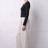 Knit Scoop Neck Short Top
