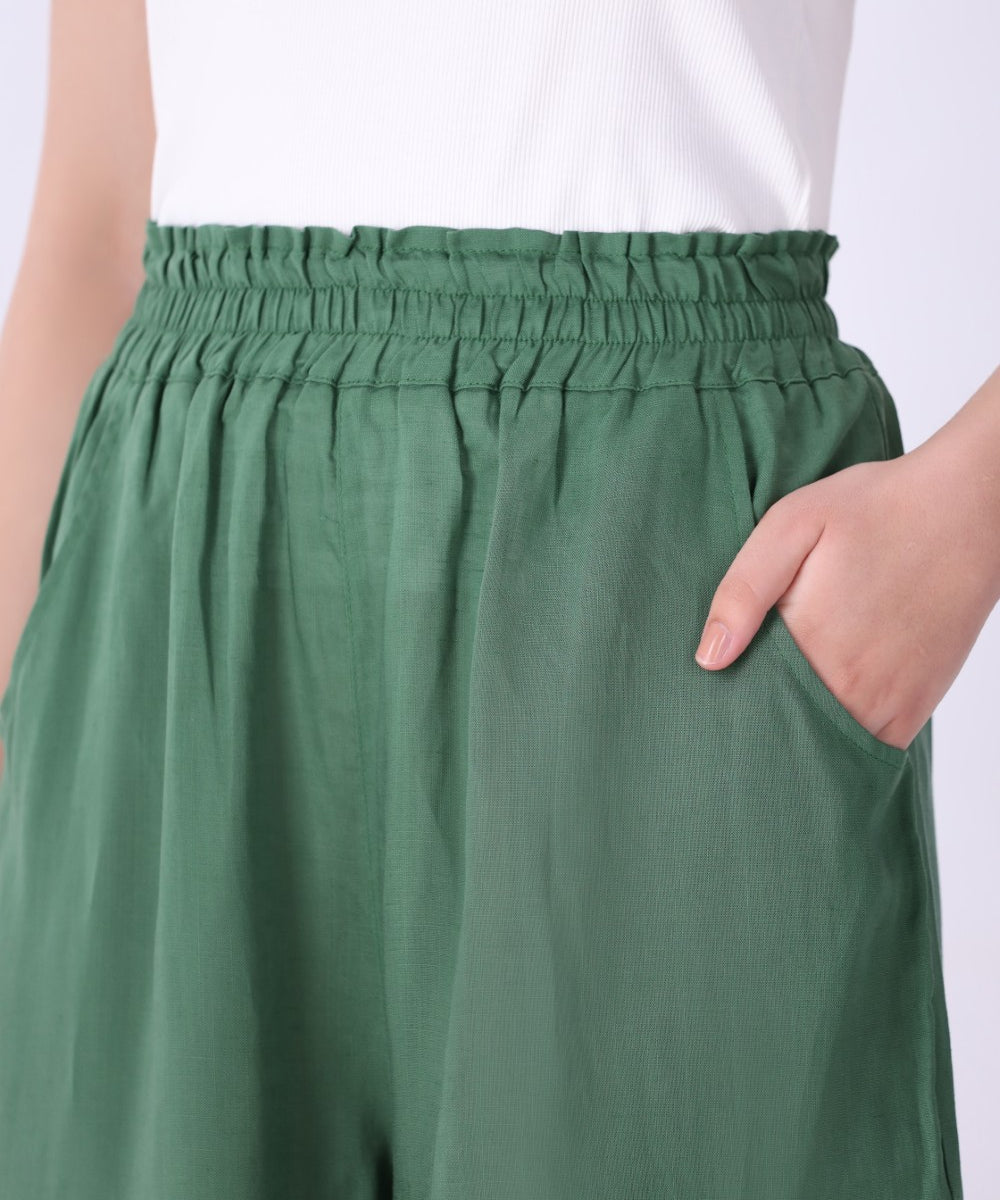 Linen-Blend Wide-Leg Trousers | Comfort Stretch Fabric for All-Day Wear