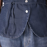 Classic Belted Denim Waistcoat