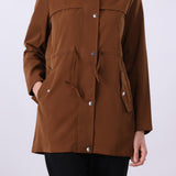 Drawstring Hooded Utility Jacket