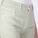 Speckled Wide-Leg Denim Jeans