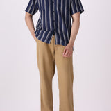 Striped Camp Collar Shirt