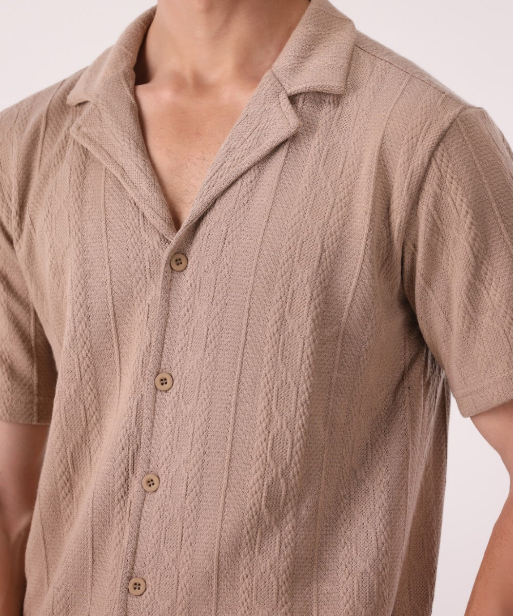 Knitted Resort Collar Shirt