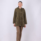 Drawstring Hooded Utility Jacket