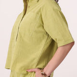 Cotton-Blend Tailored Coord Set TOP