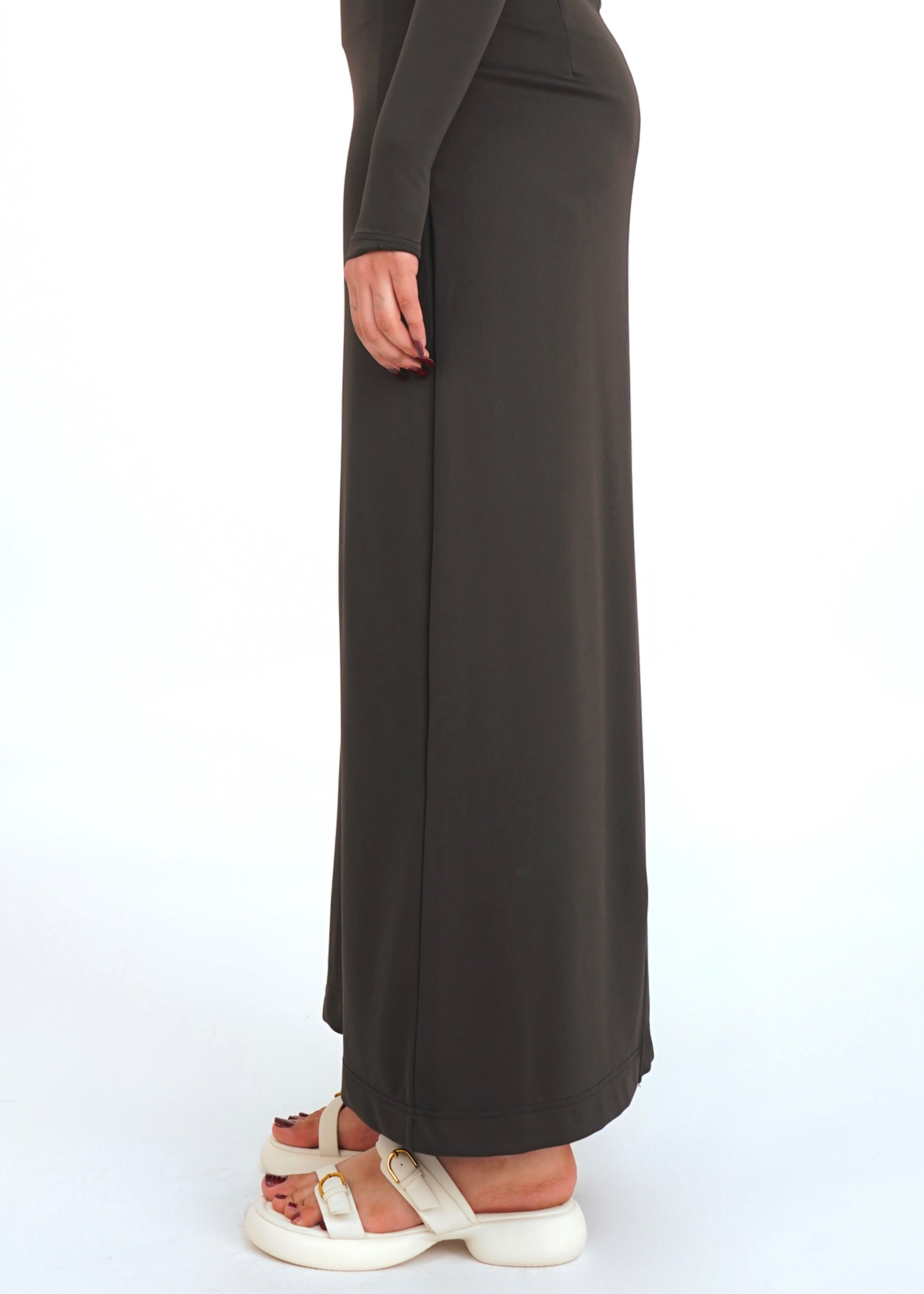 A-Line Midi Skirt | Comfort Stretch Fabric for All-Day Wear