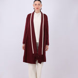 Open Front Cardigan With Fringes