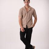 Knitted Resort Collar Shirt