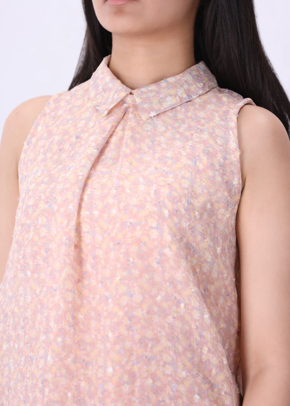The Printed Peach Blouse | Soft Cotton Fabric for All-Day Comfort