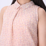 The Printed Peach Blouse