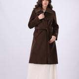 Wool Blend Wrap Coat