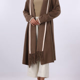 Open Front Cardigan With Fringes