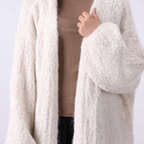 Textured Open Front Cardigan