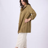 Tailored Suede Trench Coat