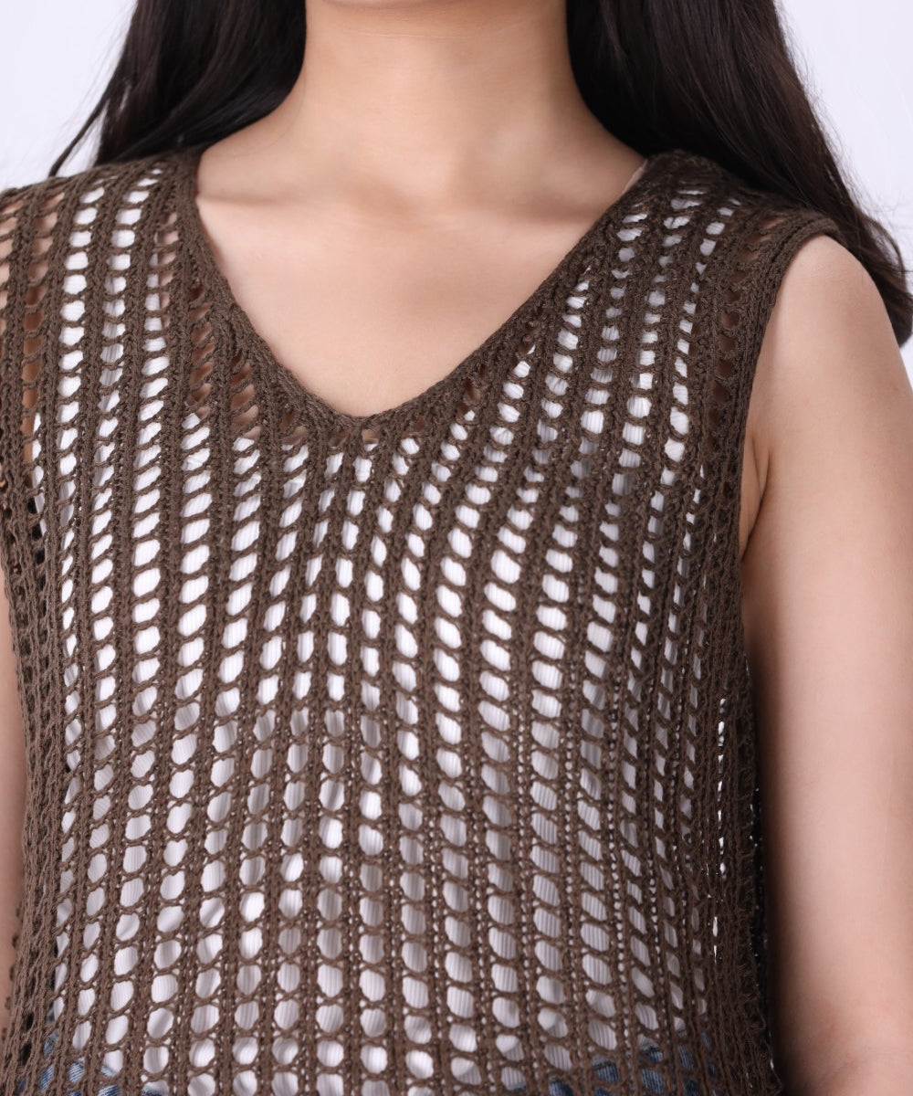 Sleeveless Crochet Top