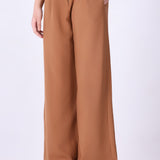 Caramel Tailored Wide-Leg Trouser