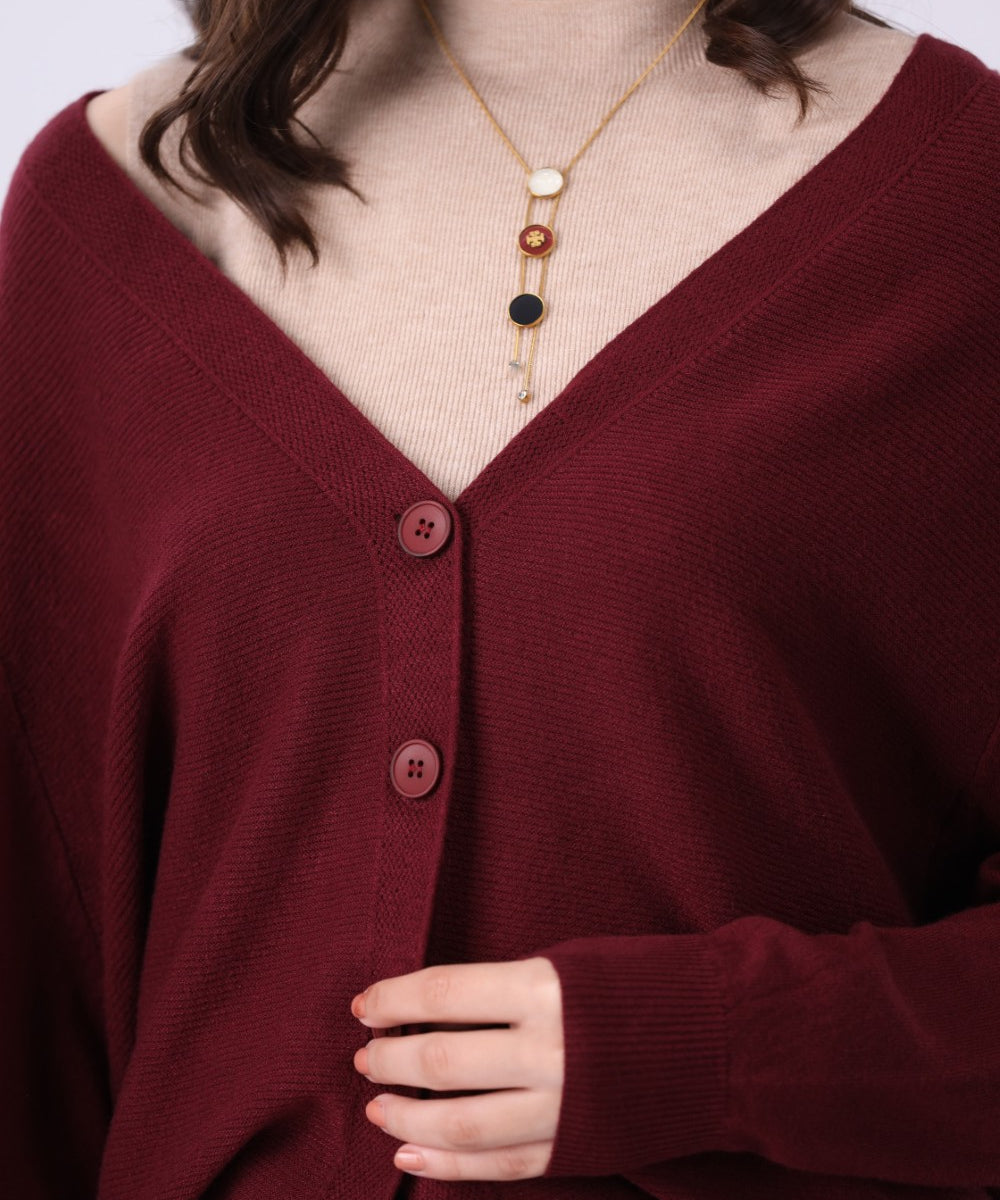 V-neck Knit Cardigan