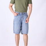 Classic Mid-Wash Denim Shorts