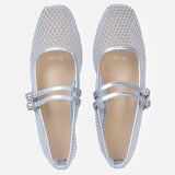 Mesh Slingback Flats
