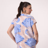 Cap Sleeved Printed Shirt