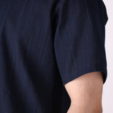 Textured Cuban Collar Short Sleeve Shirt