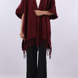 Fringe hem shawl