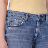 Distressed Wide-Leg Denim Jorts