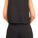 Contrast-embroidered Vest