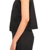 Contrast-embroidered Vest