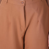 Caramel Tailored Wide-Leg Trouser