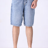 Classic Mid-Wash Denim Shorts