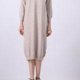 Knit v-neck long dress