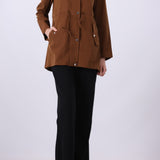 Drawstring Hooded Utility Jacket